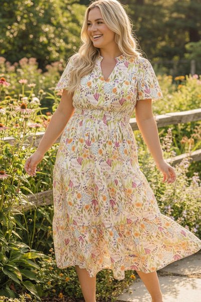 Tiered Floral Dress