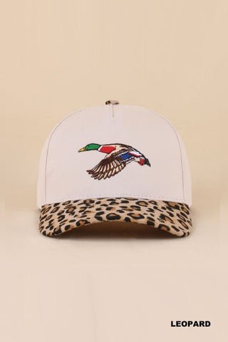 Mallard Cap with Leopard Bill