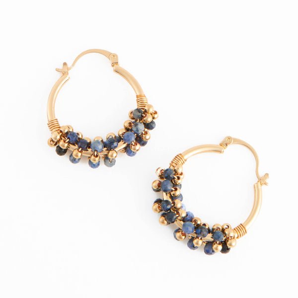 Earrings Beaded Hoops