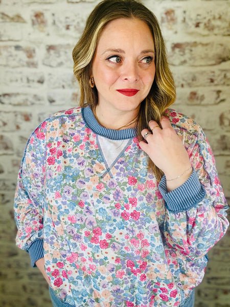 Floral Oversz Top